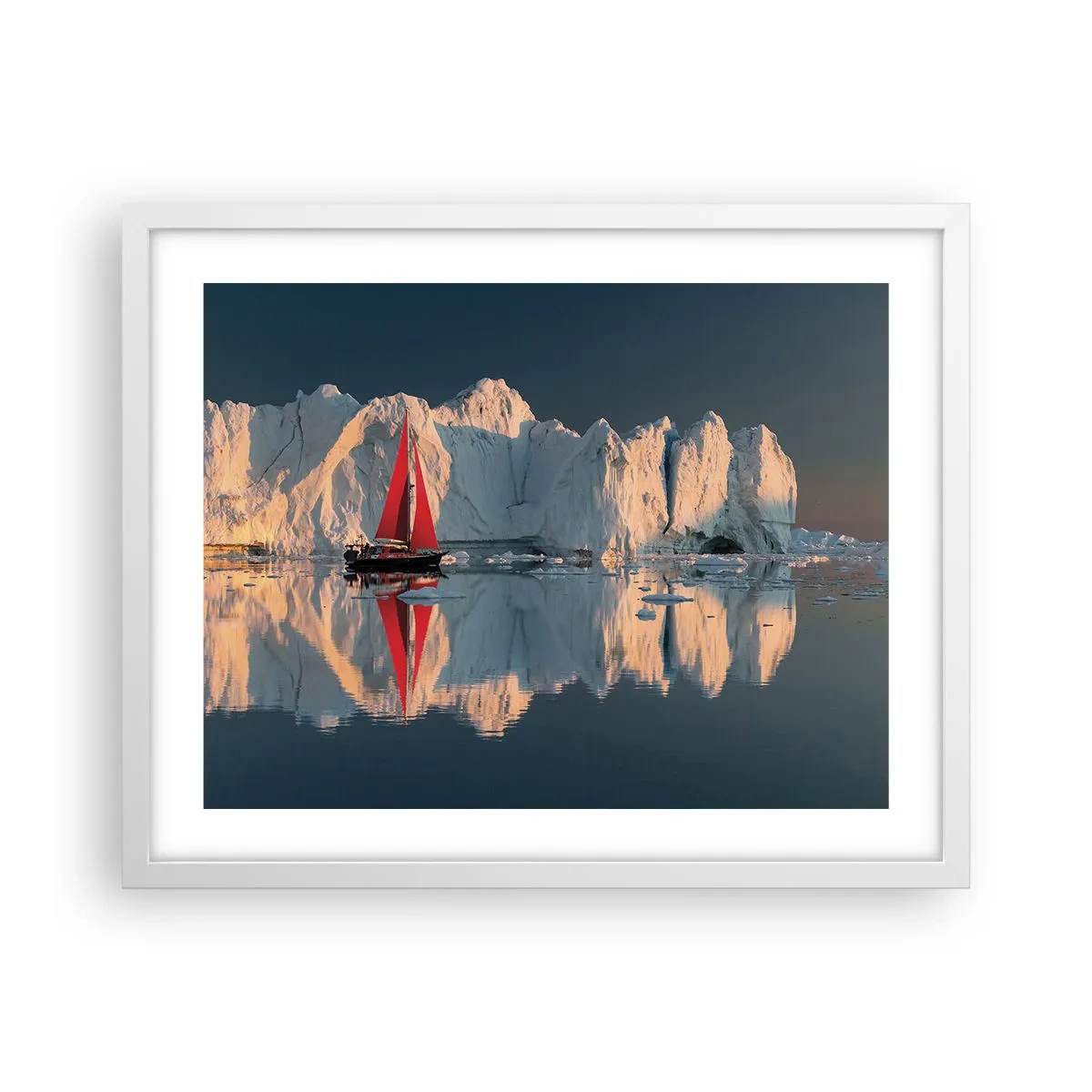 Affiche dans un cadre blanc - Poster - Aux limites du monde - 50x40 cm