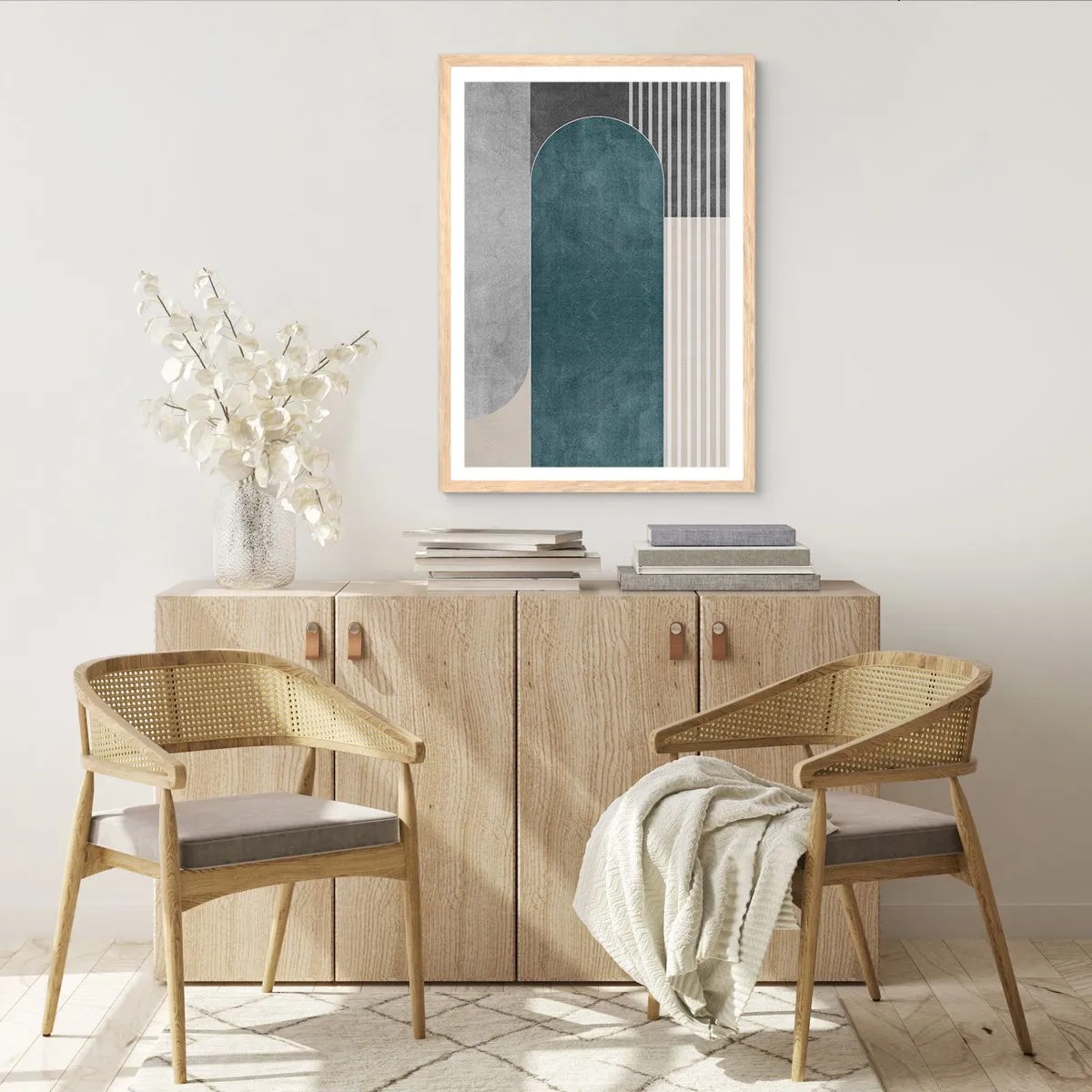 Affiche dans un chêne clair - Poster - Composition de niveaux - 30x40 cm