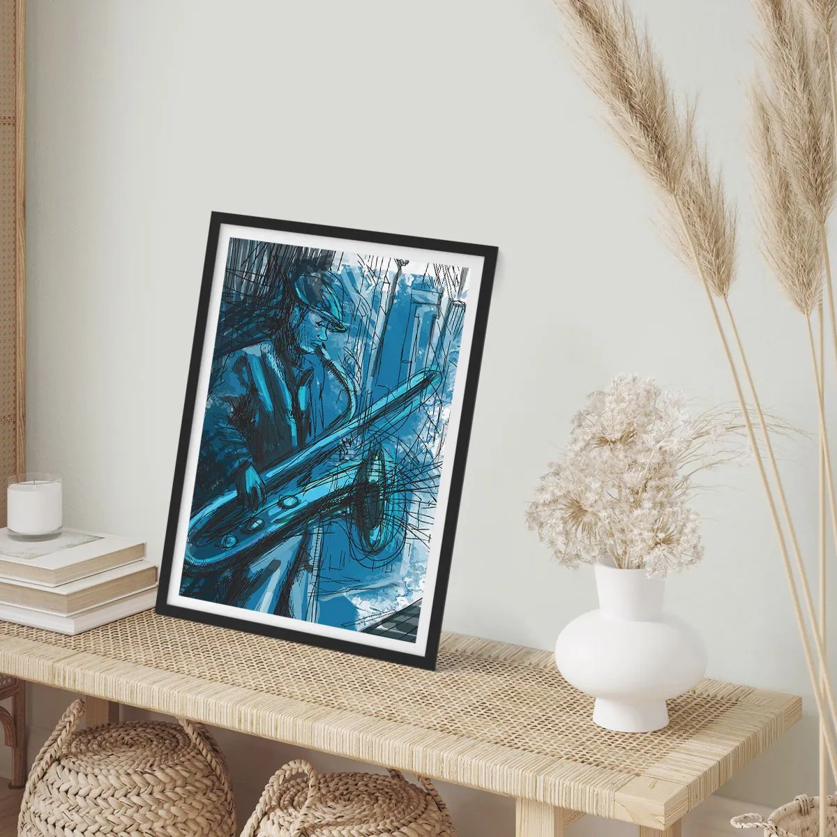 Affiche dans un cadre noir - Poster - Rhapsodie urbaine - 30x40 cm