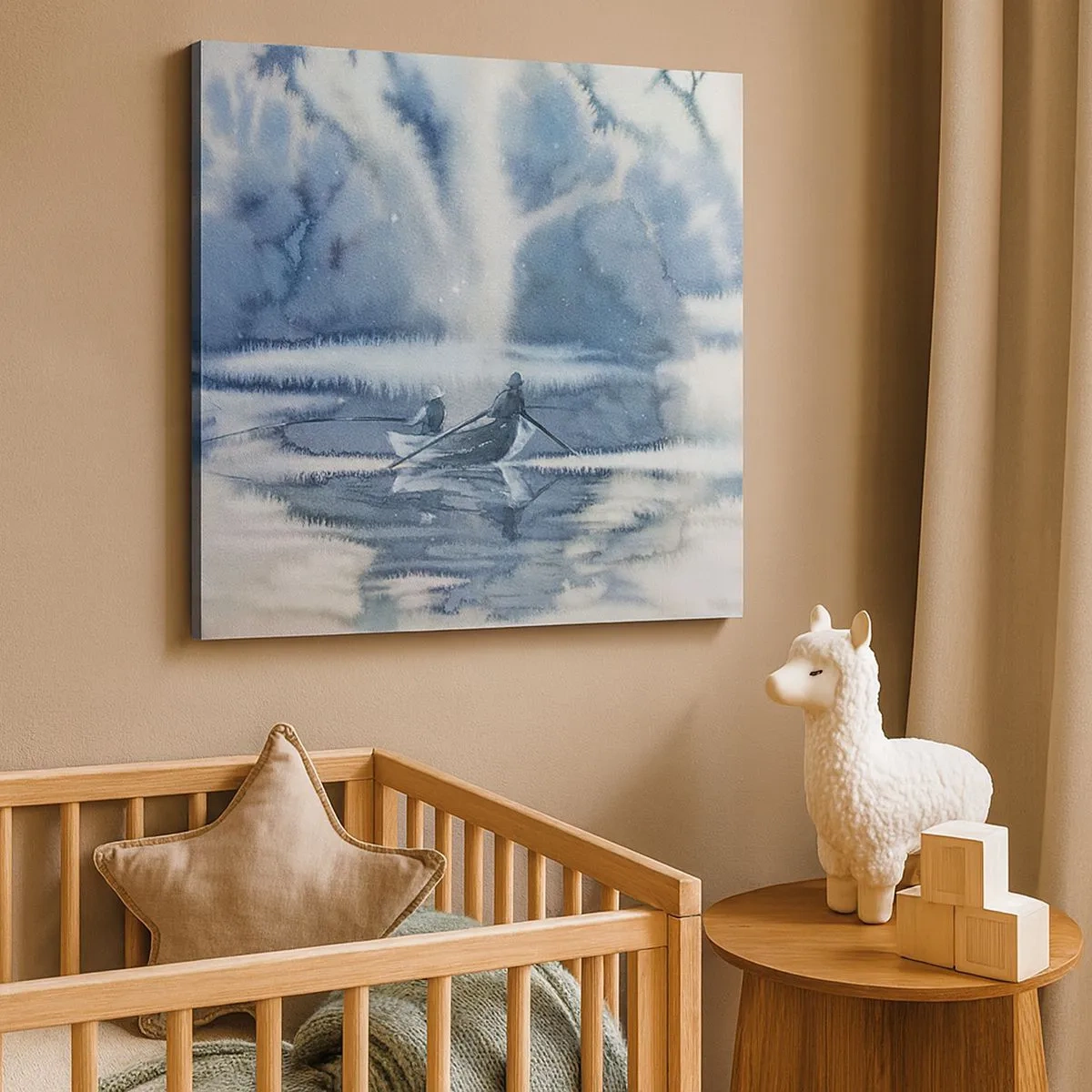 Impression sur toile - Image sur toile - Les pêcheurs dans leur paradis - 30x30 cm