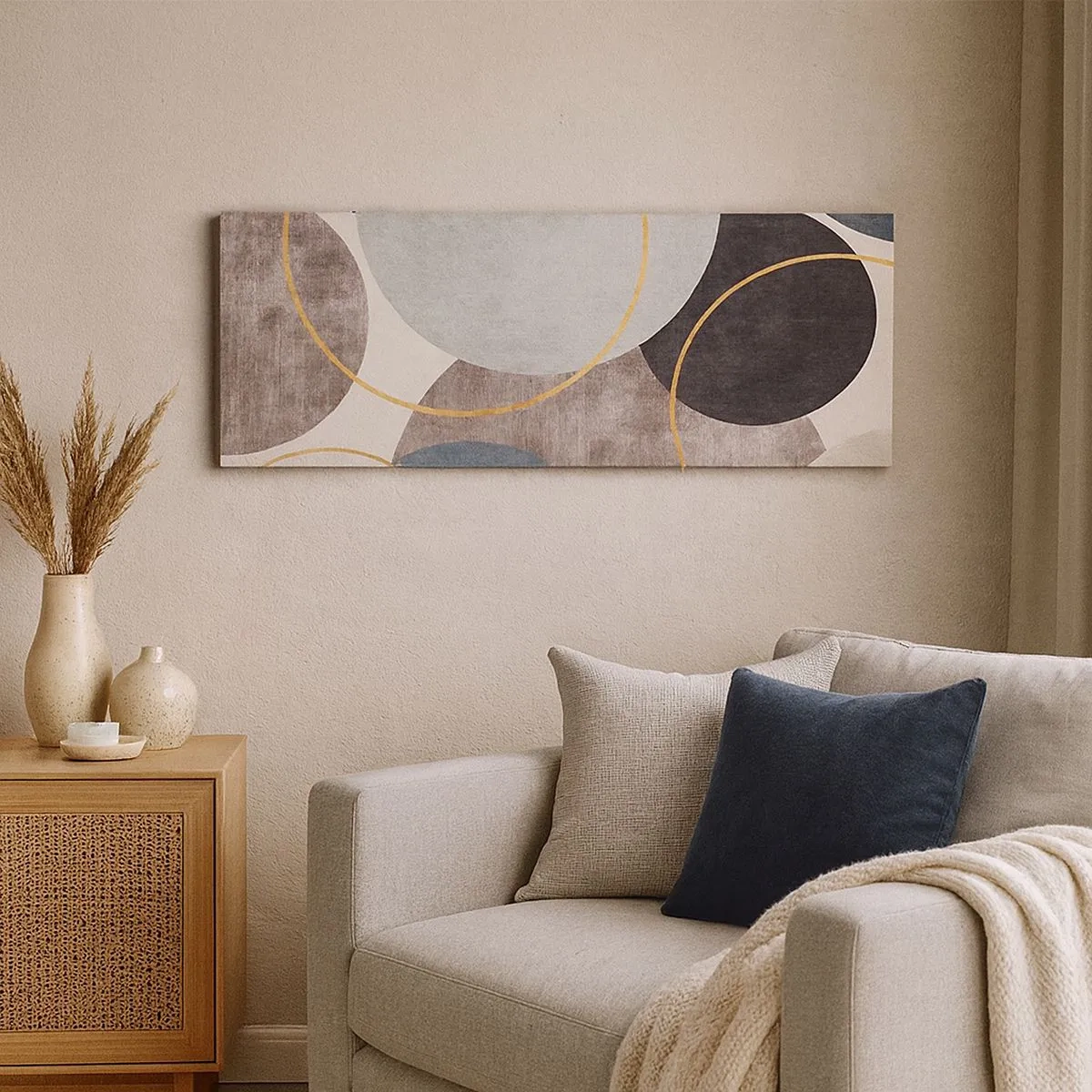 Impression sur toile - Image sur toile - Cercles sur cercles - 100x40 cm