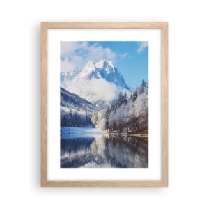 Affiche dans un chêne clair - Poster - Protecteur de la neige - 30x40 cm