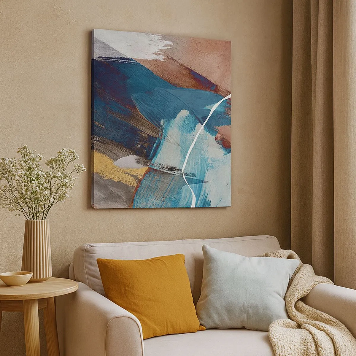 Impression sur toile - Image sur toile - Avec panache et énergie - 30x30 cm