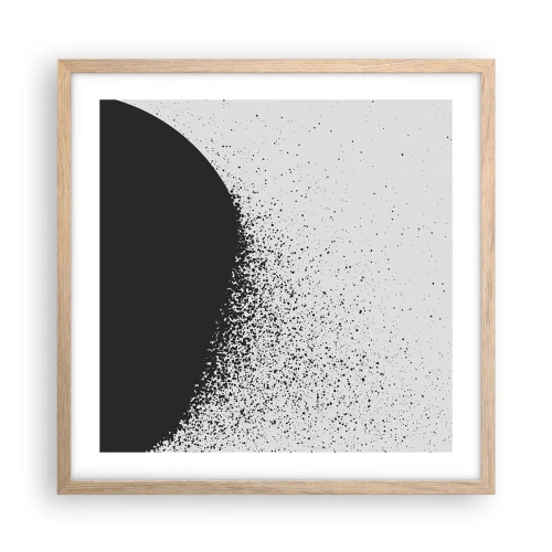 Affiche dans un chêne clair - Poster - Mouvement des molécules - 50x50 cm