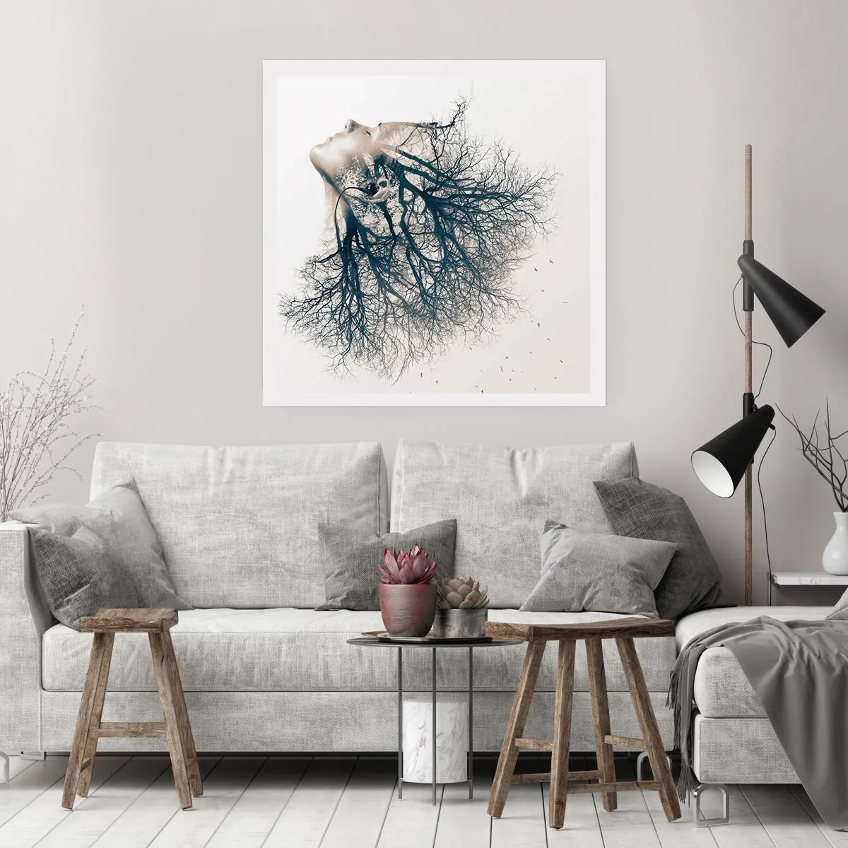 Affiche - Poster - Écouter le murmure des arbres - 50x50 cm