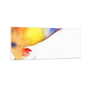 Impression sur verre - Image sur verre - Portrait d'une dame - 100x40 cm