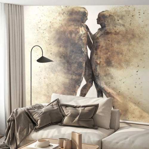 Papier Peint Photo Premium Sand - Ils sont sortis de la poussière pour aimer - Abstraction, Femme et Homme, Amour - 250x175 cm