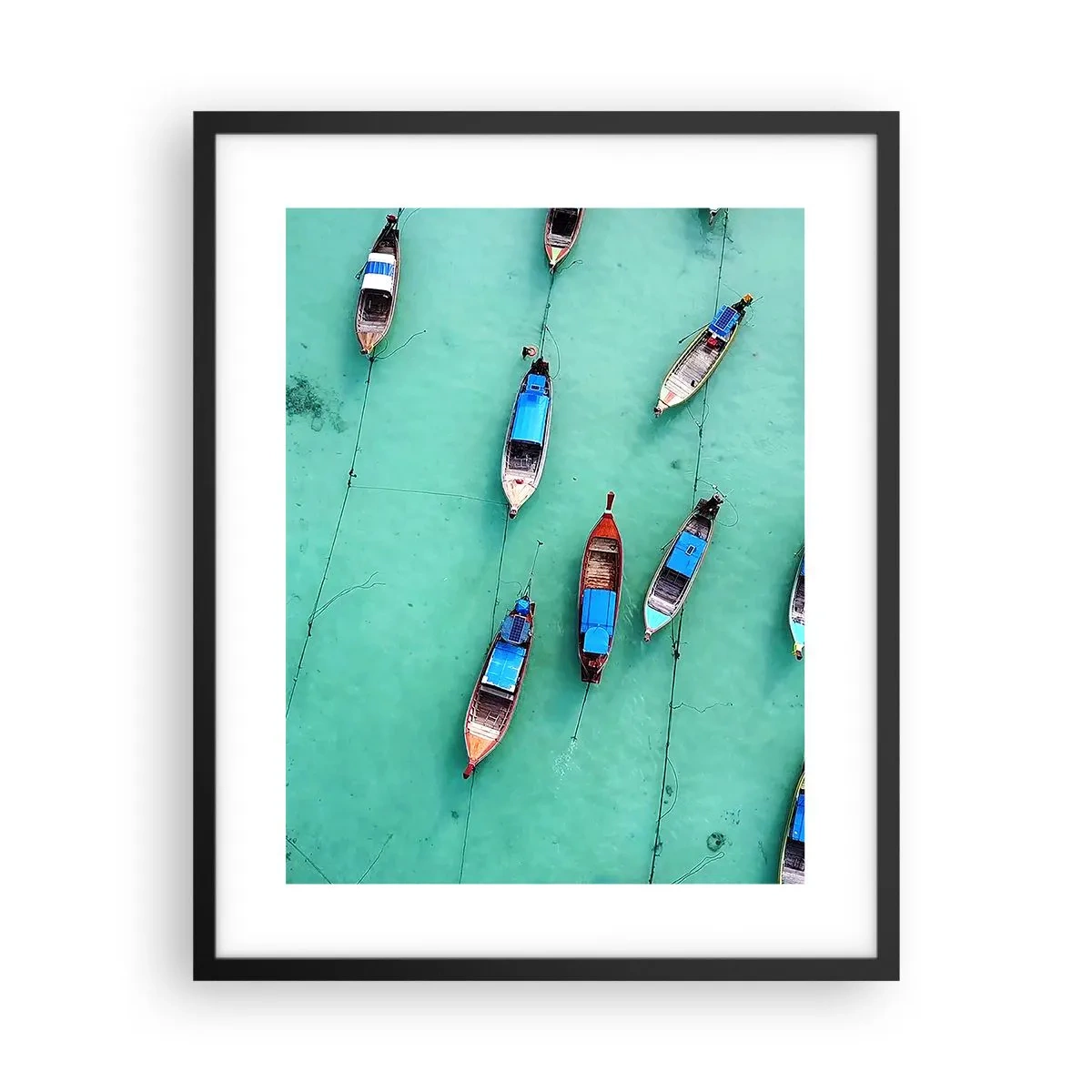 Affiche dans un cadre noir - Poster - Dans une attente jouyeuse - 40x50 cm