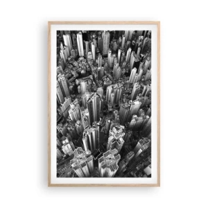 Affiche dans un chêne clair - Poster - Toujours de plus en plus haut - 61x91 cm