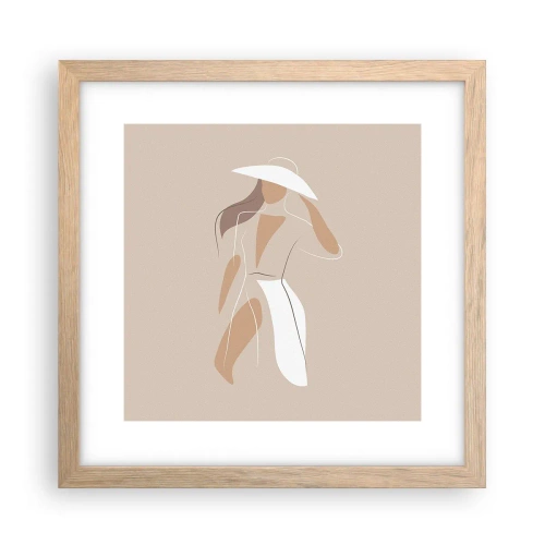 Affiche dans un chêne clair - Poster - Lea mode est un jeu - 30x30 cm