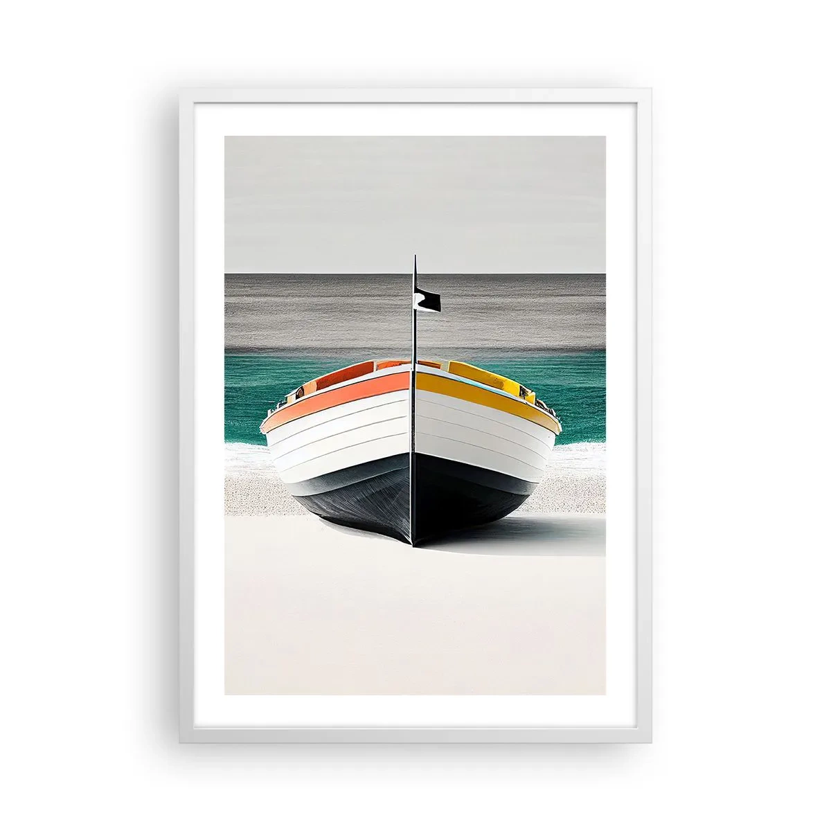 Affiche dans un cadre blanc - Poster - A sa place - 50x70 cm