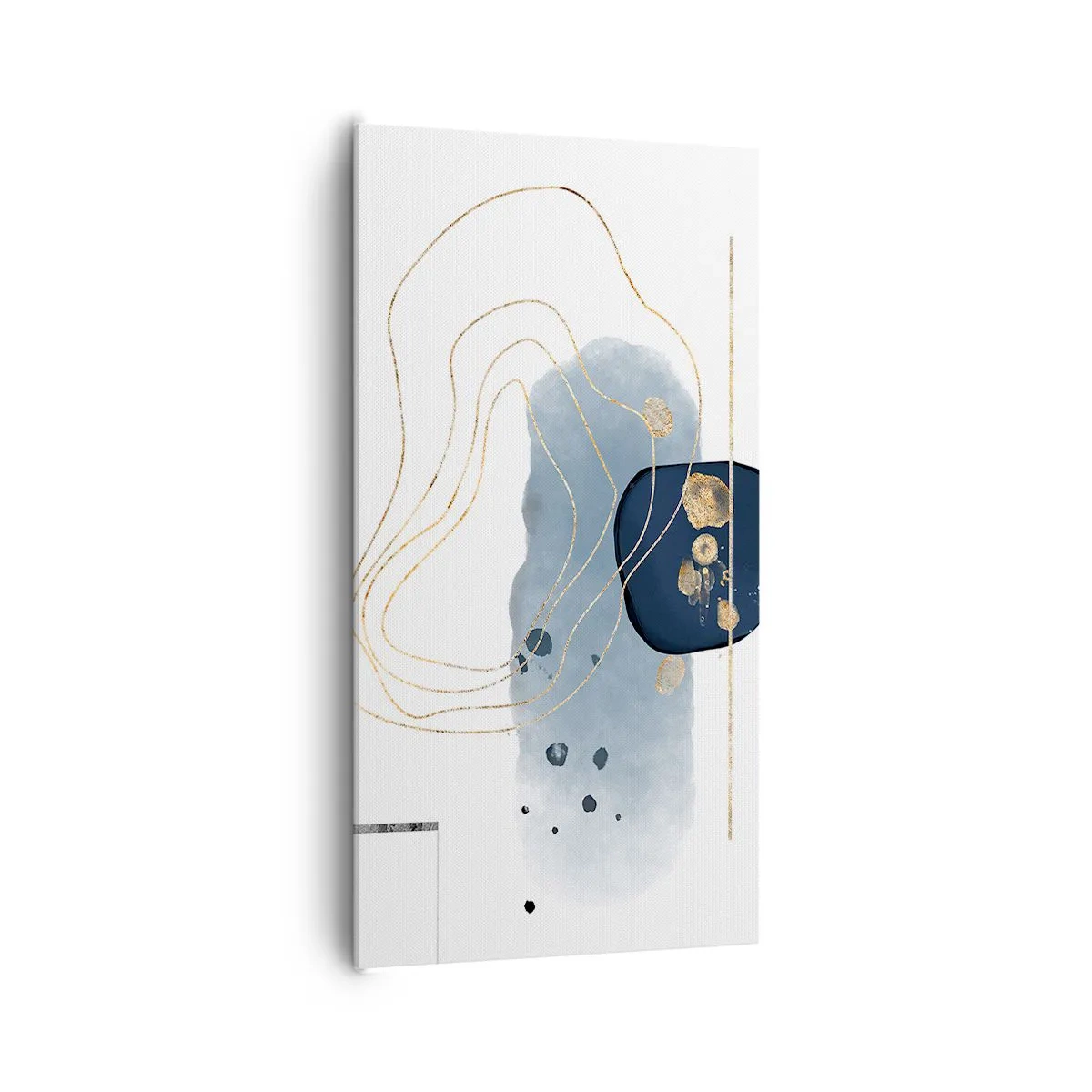 Impression sur toile - Image sur toile - Fantaisie bleu et or - 65x120 cm