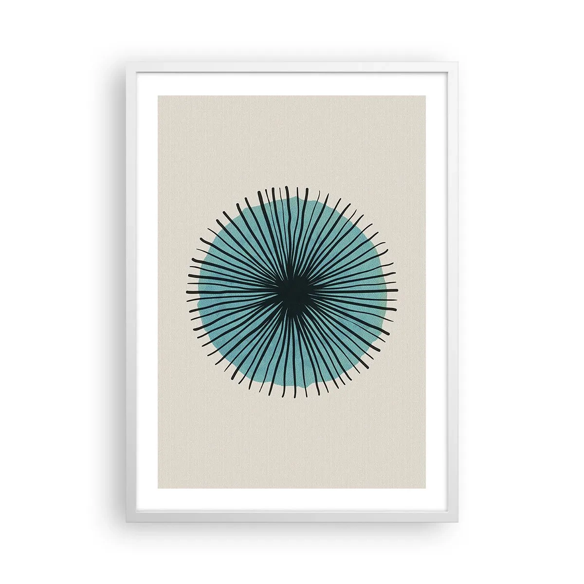 Affiche dans un cadre blanc - Poster - Rayonnant dans l'azur - 50x70 cm