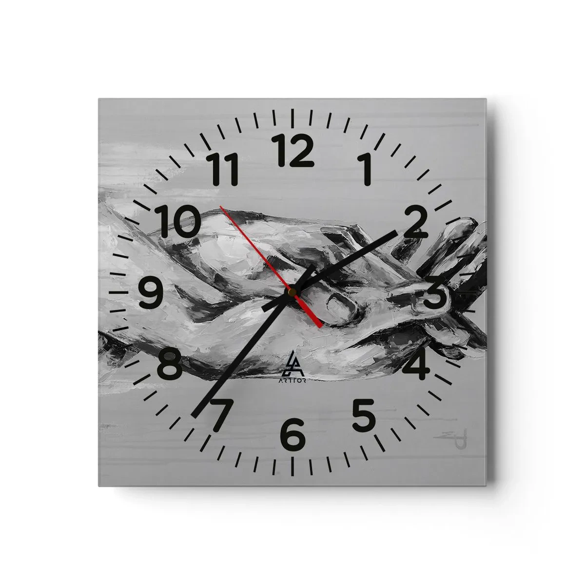 Horloge murale - Pendule murale - Début... - 40x40 cm