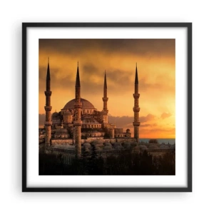 Affiche dans un cadre noir - Poster - Dieu est grand - 50x50 cm