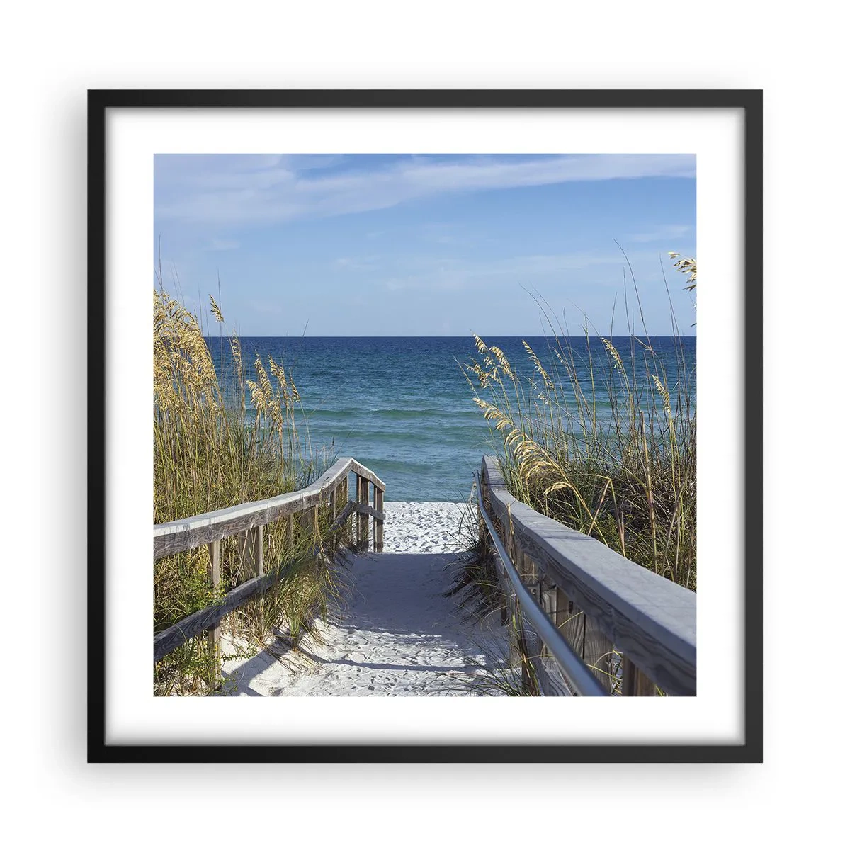 Affiche dans un cadre noir - Poster - Au soleil, sous le vent - 50x50 cm