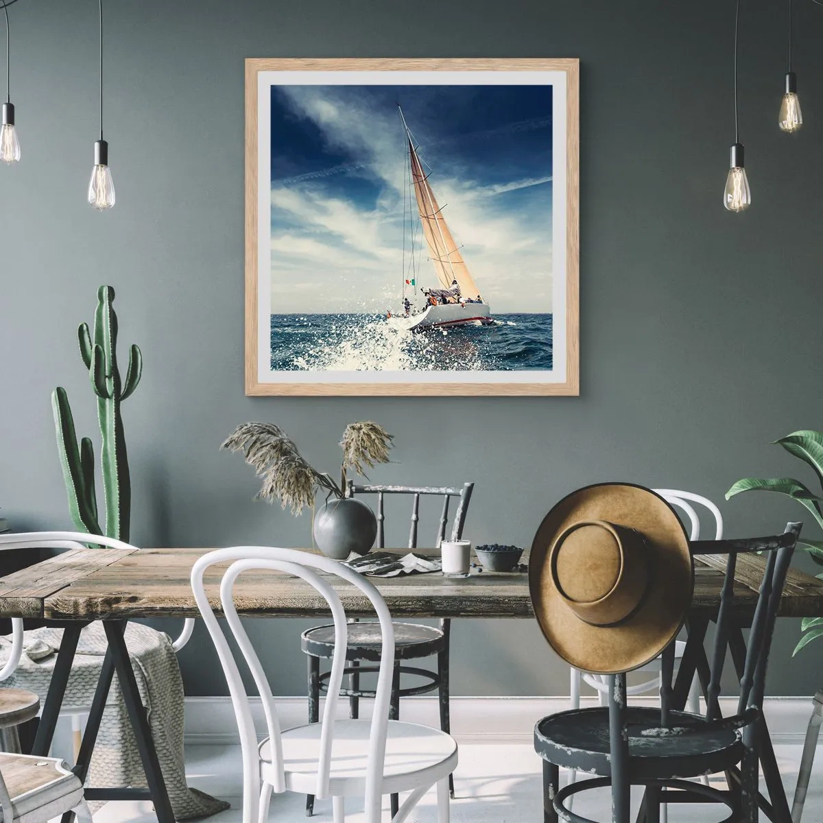 Affiche dans un chêne clair - Poster - Ils ne nous rattraperont pas ! - 40x40 cm