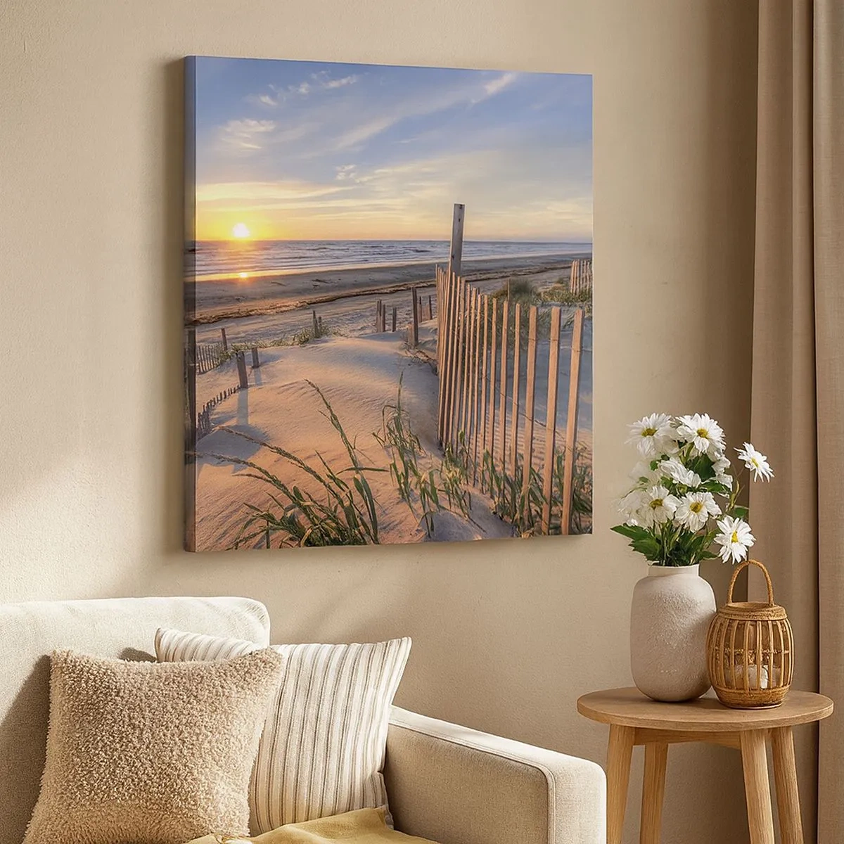 Impression sur toile - Image sur toile - Ombre et brillance du vent - 30x30 cm