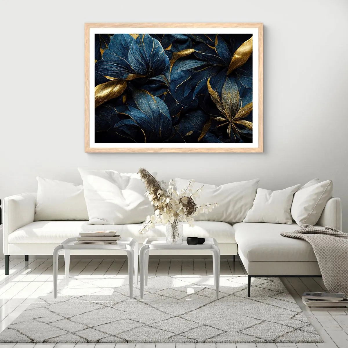 Affiche dans un chêne clair - Poster - Des dessous dorés - 50x40 cm