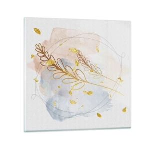 Impression sur verre - Image sur verre - Explosion d'or - 60x60 cm