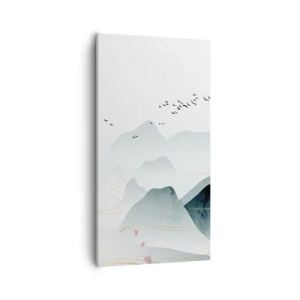Impression sur toile - Image sur toile - Au-delà des sommets - 55x100 cm