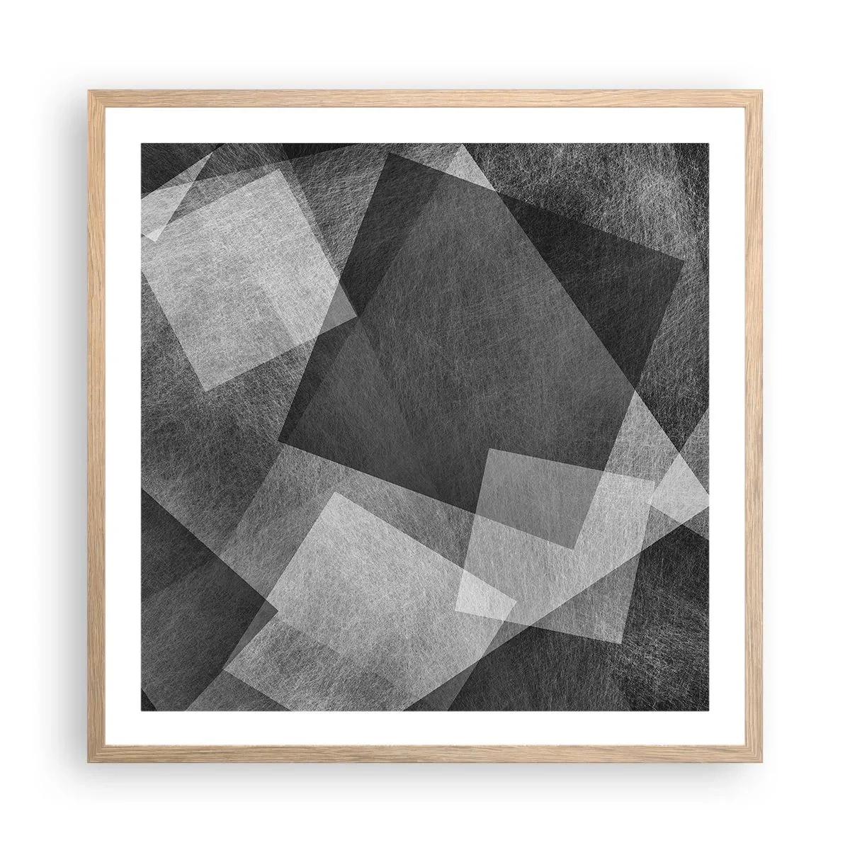 Affiche dans un chêne clair - Poster - Le symbole éternel de durabilité et d'ordre - 60x60 cm