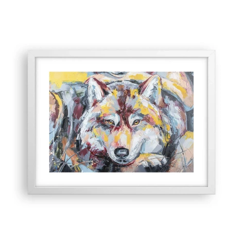 Affiche dans un cadre blanc - Poster - En paix au milieu des siens - 40x30 cm