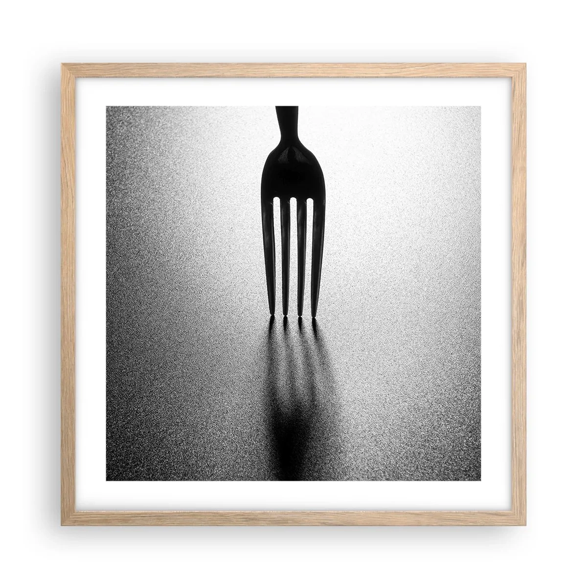 Affiche dans un chêne clair - Poster - Lumière et ombre - 50x50 cm