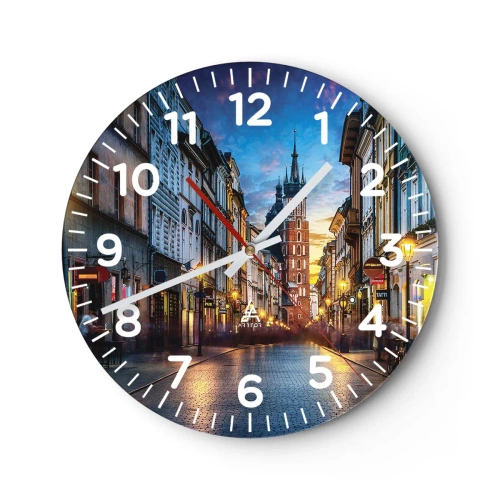 Horloge murale - Pendule murale - La magie de Cracovie - 40x40 cm