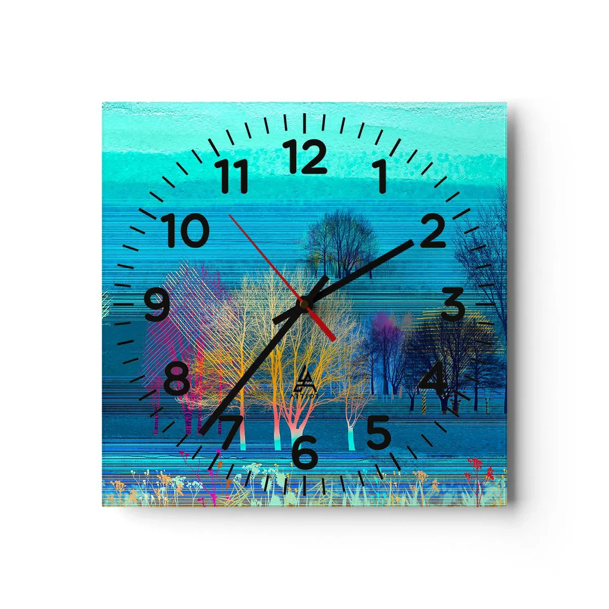 Horloge murale - Pendule murale - Un paysage soigné - 30x30 cm
