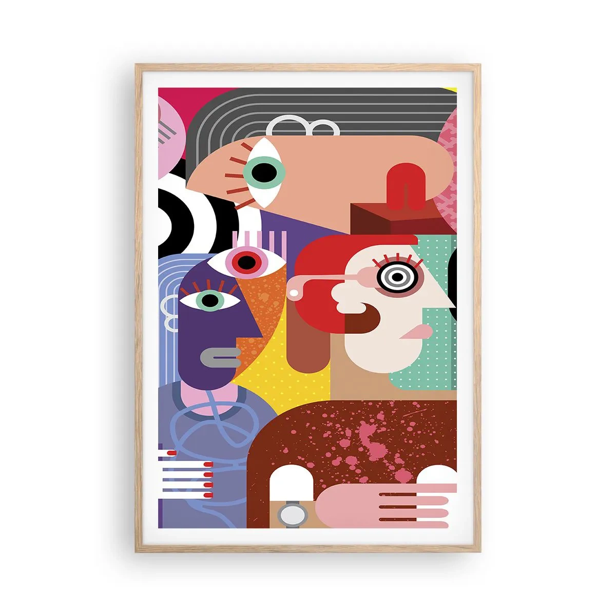 Affiche dans un chêne clair - Poster - Nous par M. Picasso - 70x100 cm