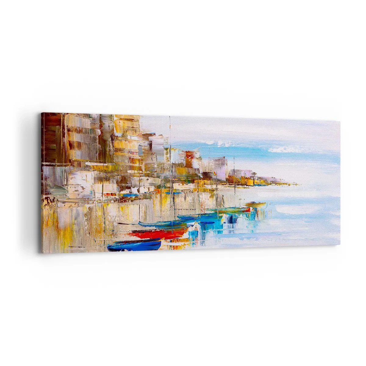 Impression sur toile - Image sur toile - Un havre urbain multicolore - 100x40 cm