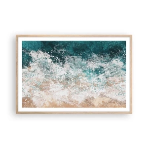 Affiche dans un chêne clair - Poster - Histoires de la mer - 91x61 cm