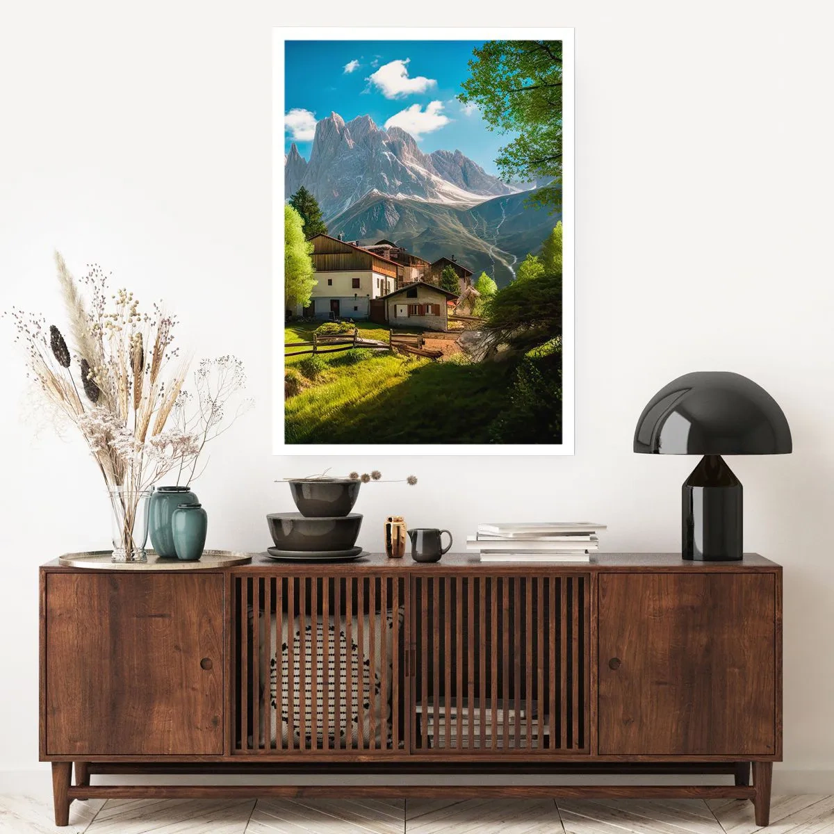 Affiche - Poster - Idylle alpine - 40x50 cm