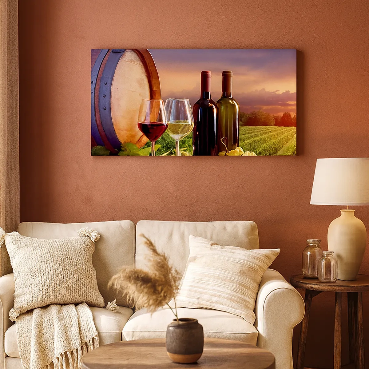 Impression sur toile - Image sur toile - Ici la vie a du goût - 30x30 cm