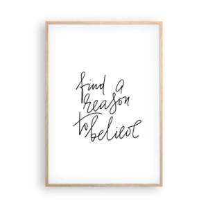 Affiche dans un chêne clair - Poster - C'est possible - 70x100 cm