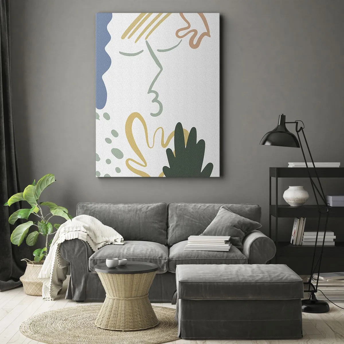 Impression sur toile - Image sur toile - Baiser de fleurs - 45x80 cm