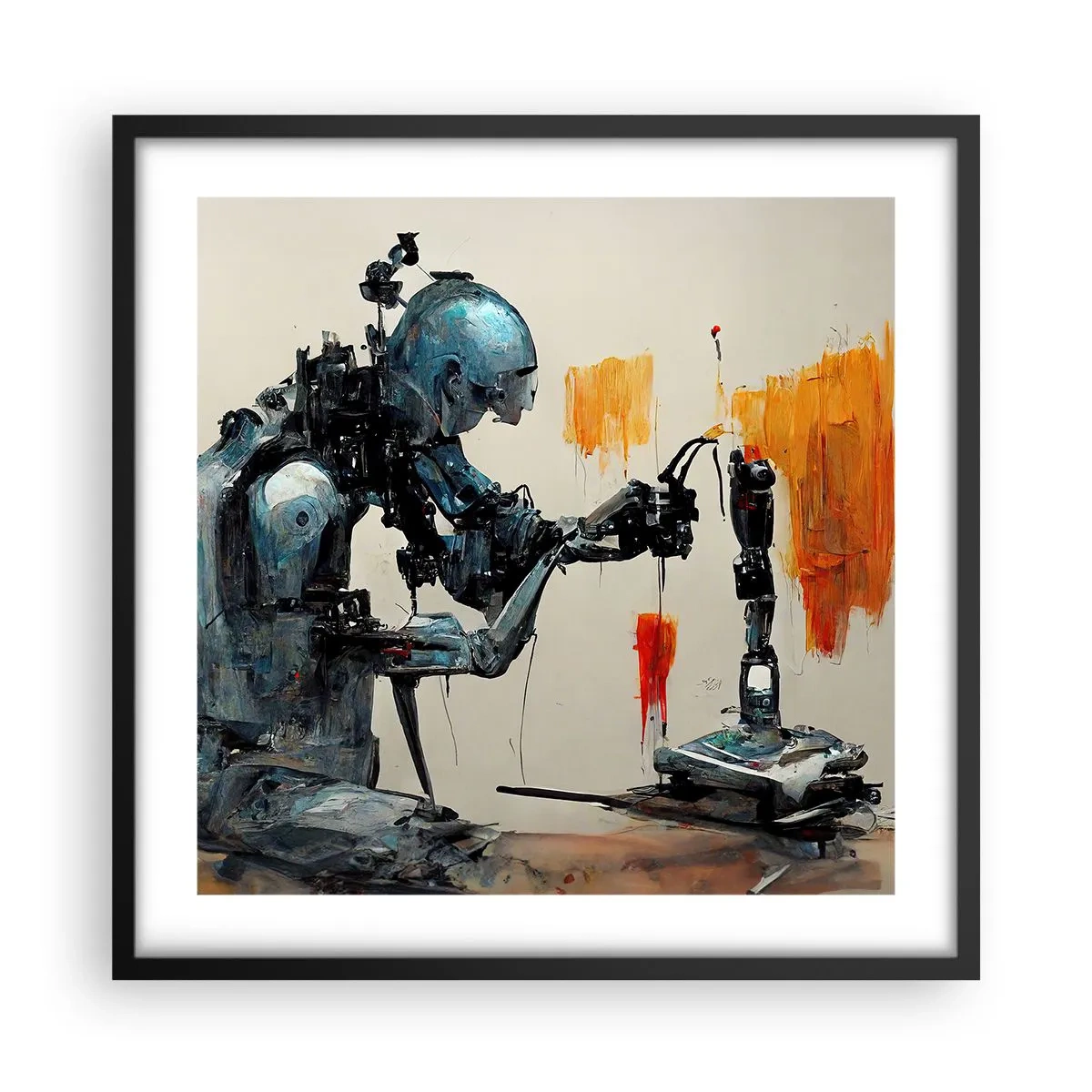 Affiche dans un cadre noir - Poster - Déjà demain… - 50x50 cm