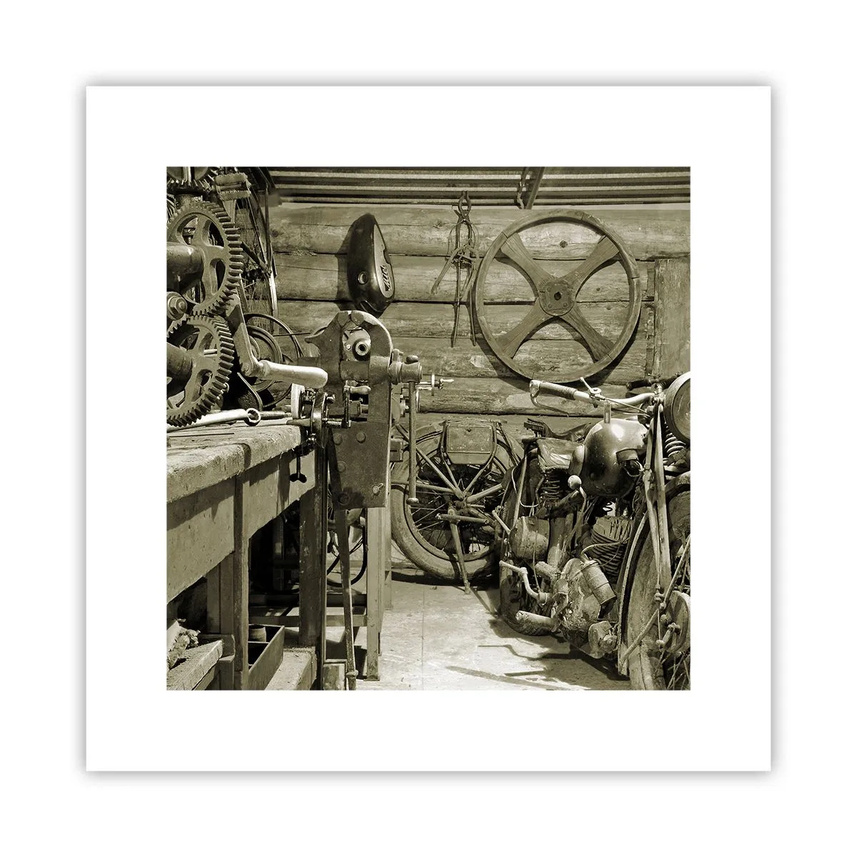 Affiche - Poster - Dans le hangar de l'oncle Władek - 30x30 cm