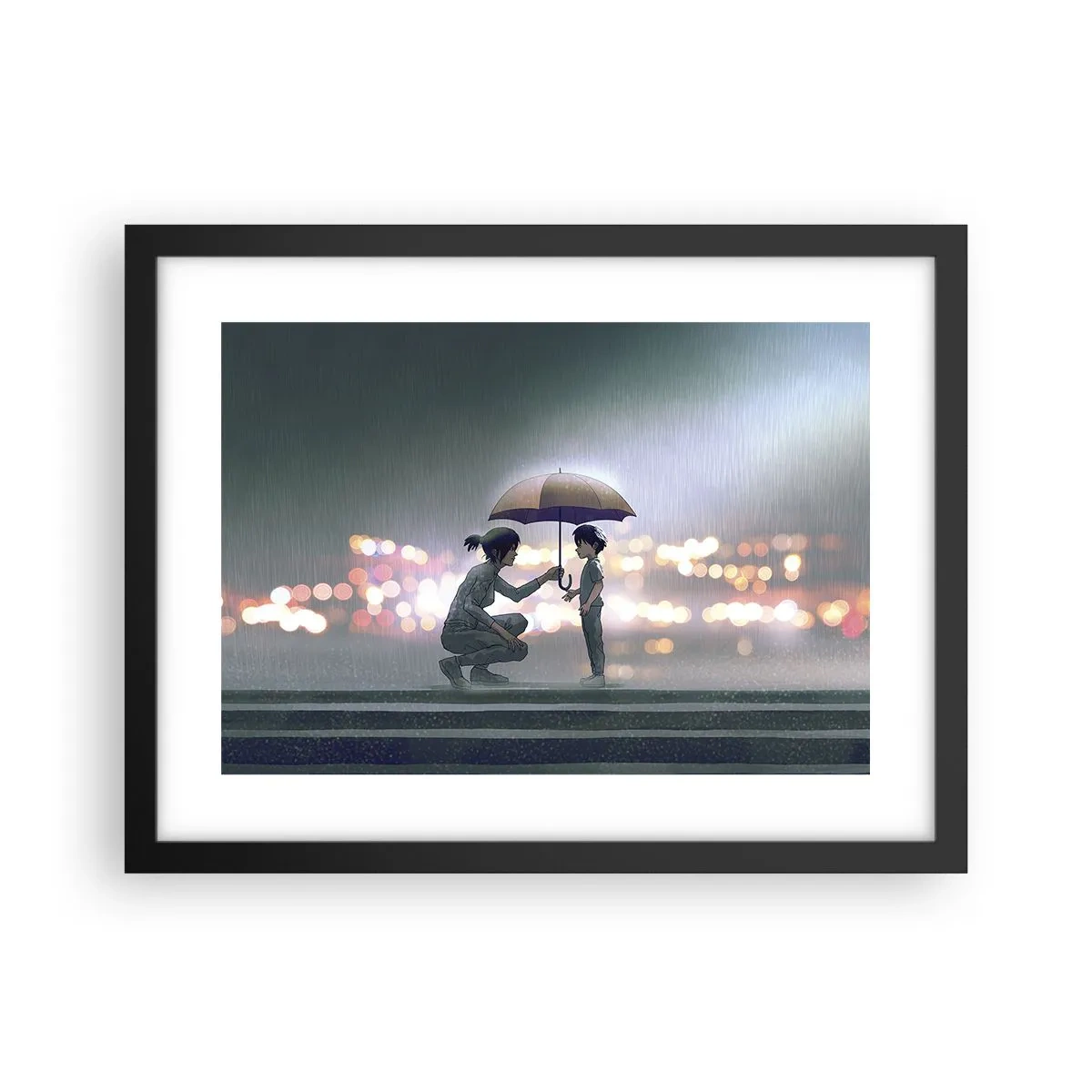 Affiche dans un cadre noir - Poster - Et maintenant, tout va bien - 40x30 cm