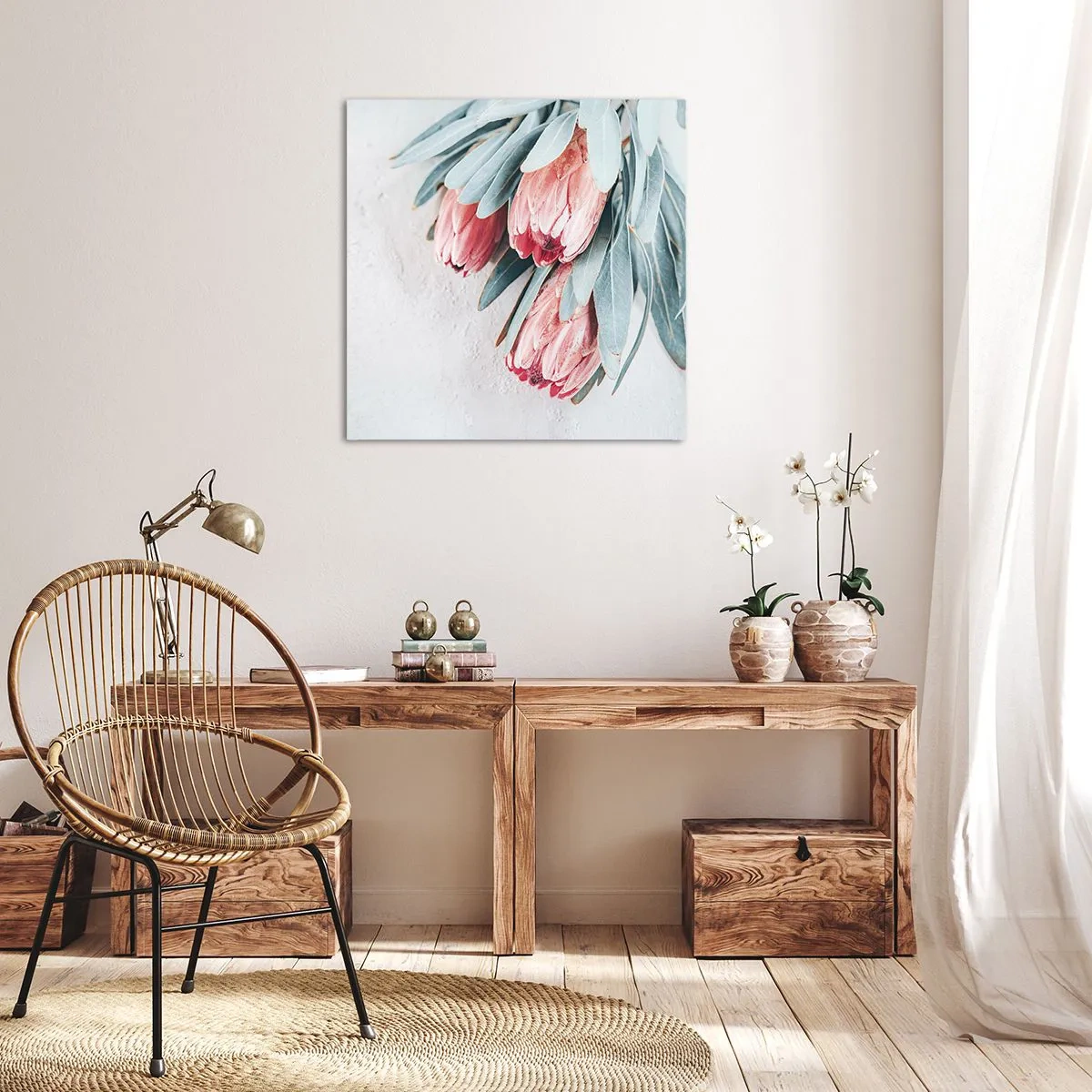 Impression sur toile - Image sur toile - Honte de leur propre beauté - 70x70 cm