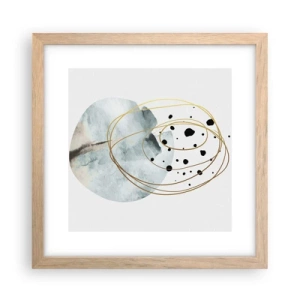 Affiche dans un chêne clair - Poster - Emmêlement de l'espace - 30x30 cm