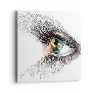 Impression sur toile - Image sur toile - Regarde droit dans l'âme - 40x40 cm