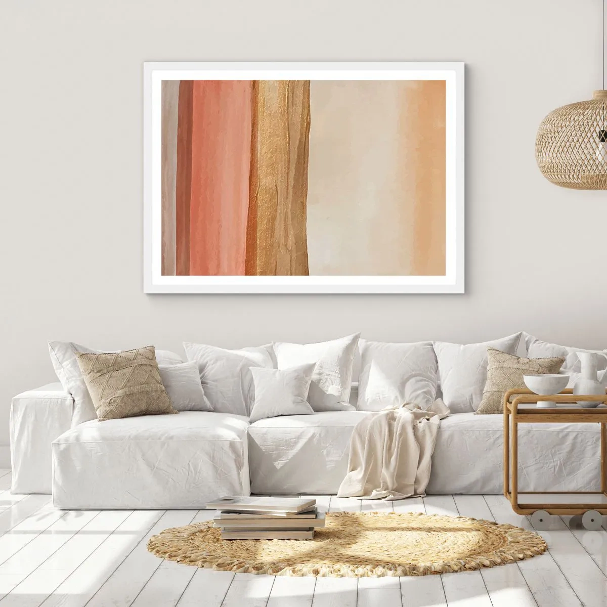 Affiche dans un cadre blanc - Poster - Composition verticale - 100x70 cm