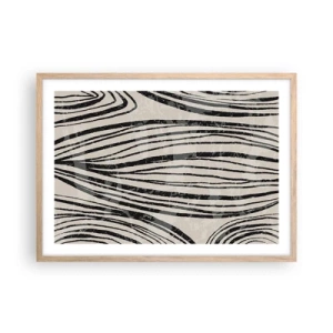 Affiche dans un chêne clair - Poster - Ligne de marécage - 70x50 cm