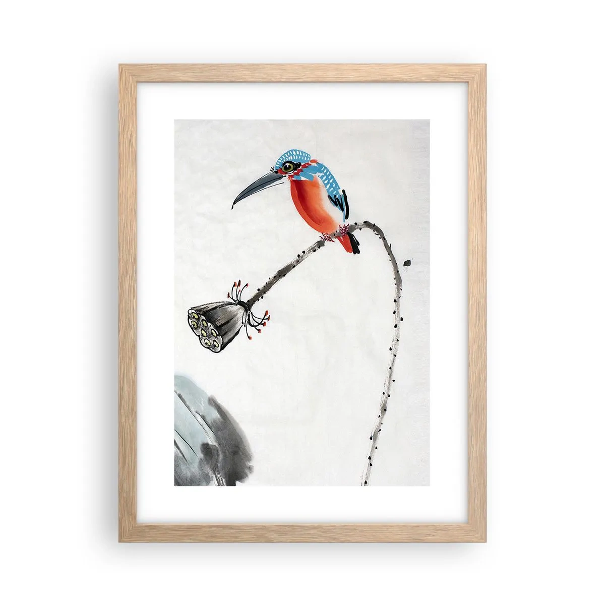 Affiche dans un chêne clair - Poster - La vie du champ - 30x40 cm