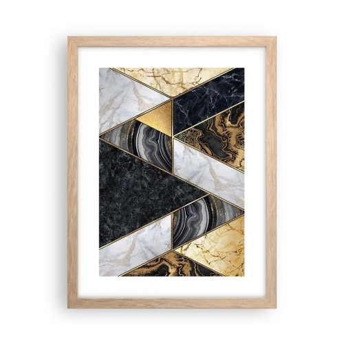 Affiche dans un chêne clair - Poster - Pierre après pierre - 30x40 cm