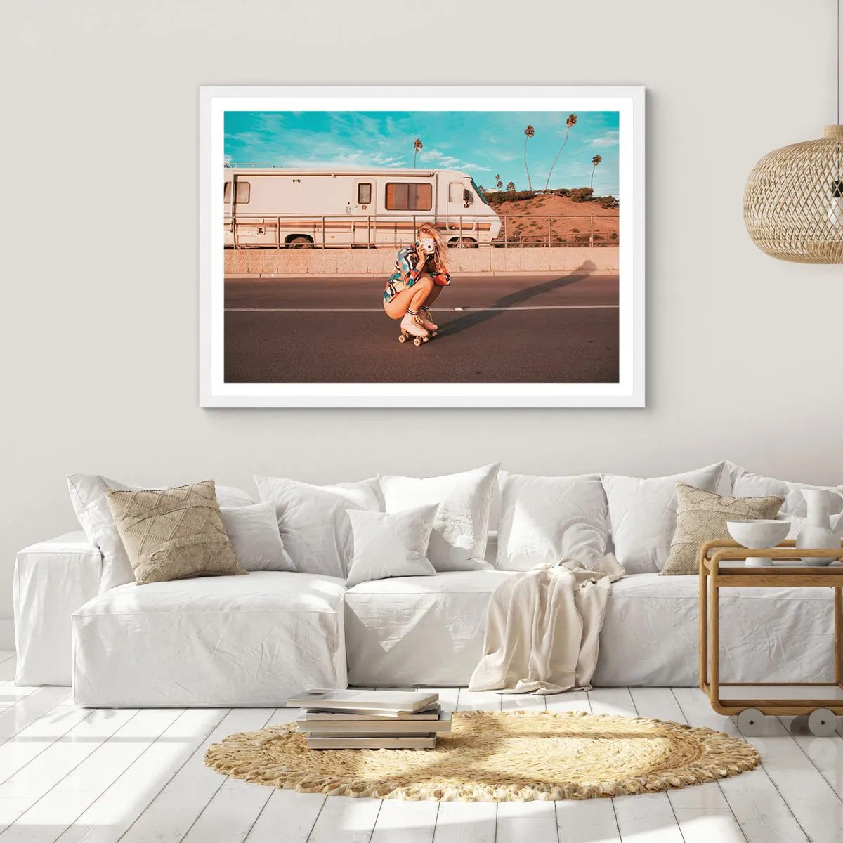 Affiche dans un cadre blanc - Poster - Souriez s'il-vous-plait! - 50x40 cm