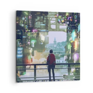 Impression sur toile - Image sur toile - Deux mondes - 50x50 cm