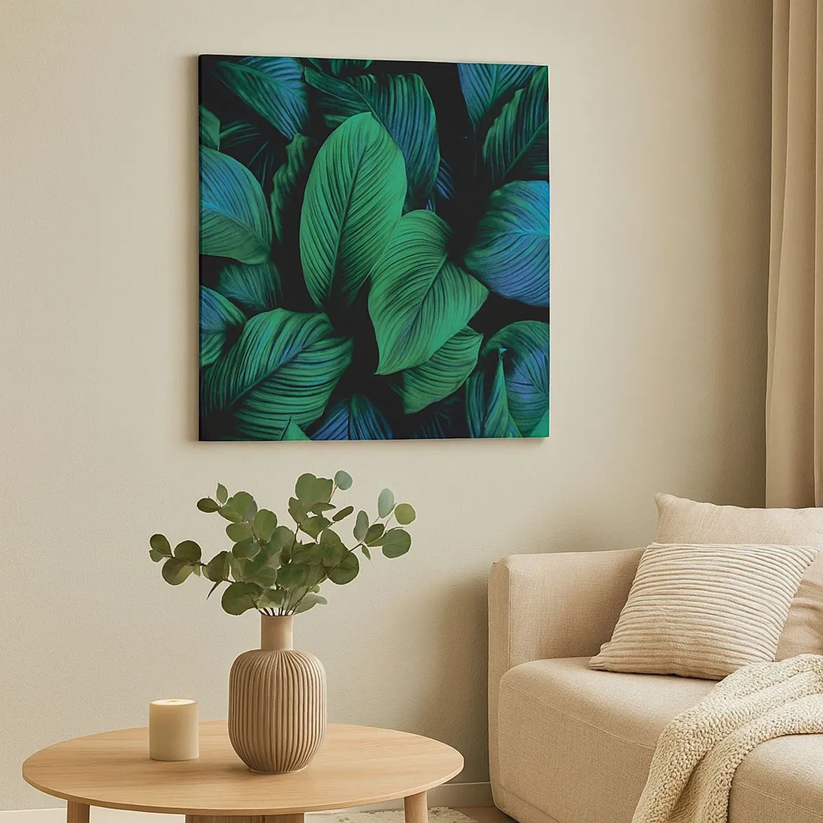 Impression sur toile - Image sur toile - Dans la foule verte - 30x30 cm